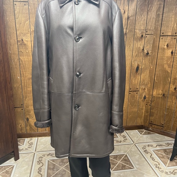 Gorski Men’s M Brown Natural Shearling, New Without Tag - Picture 5 of 12